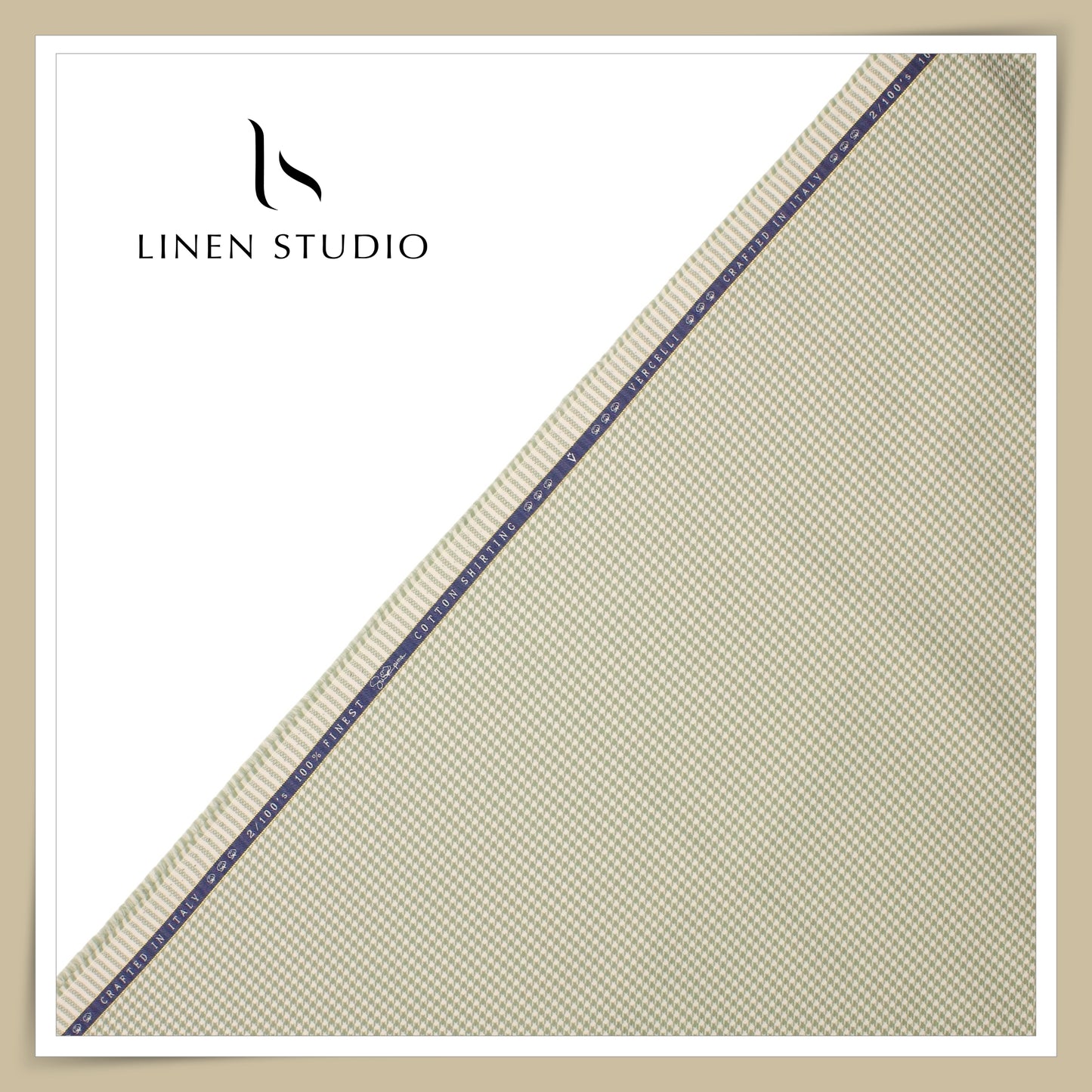 1.00 MTR SHIRTING END BIT- VERCELLI 2/100'S SUPIMA COTTON (FLAT RATE)