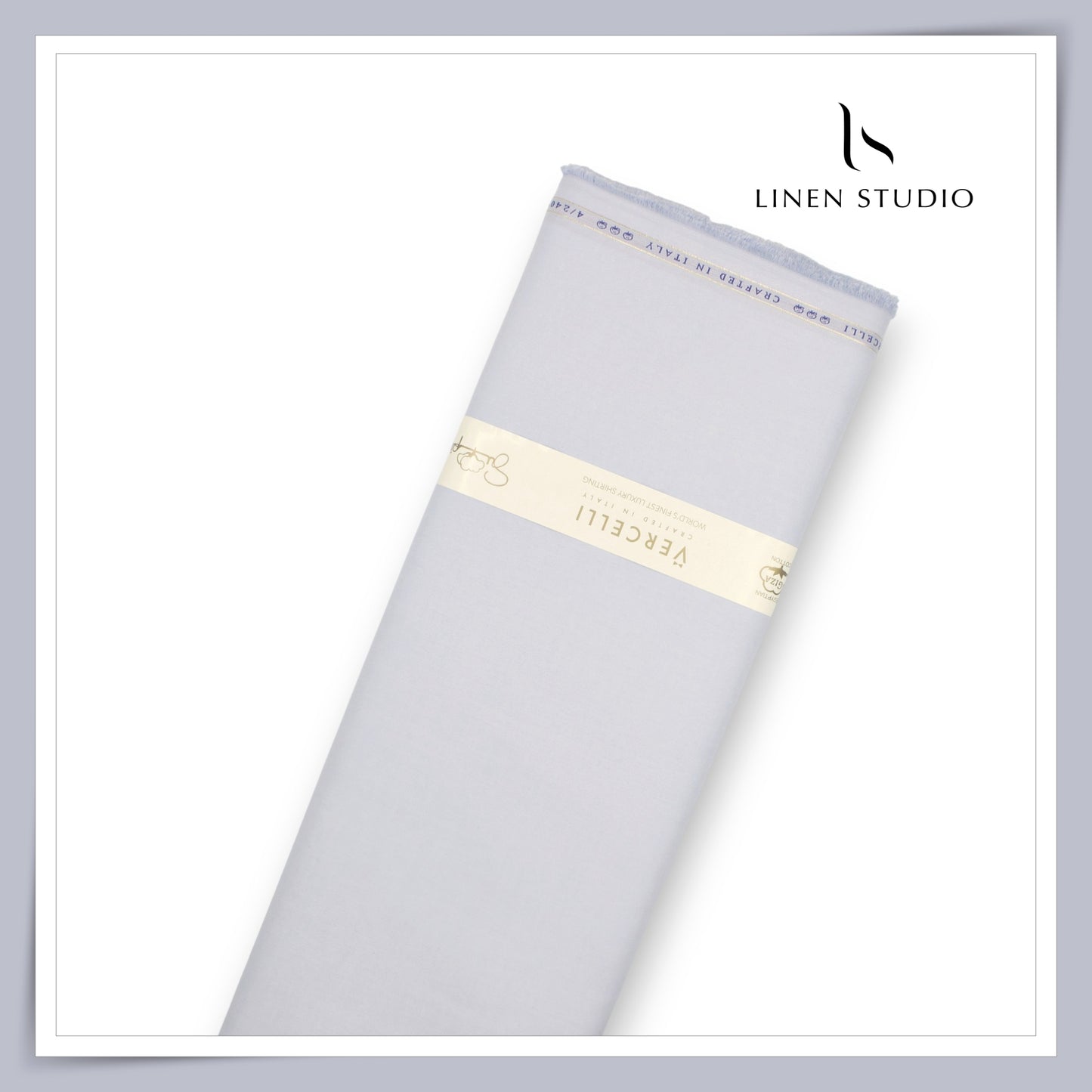 4/240's FINEST SUPIMA COTTON Shirting by Vercelli - Sky Blue (HIGHEST QUALITY) (NEW)