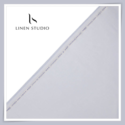 4/240's FINEST SUPIMA COTTON Shirting by Vercelli - Sky Blue (HIGHEST QUALITY) (NEW)