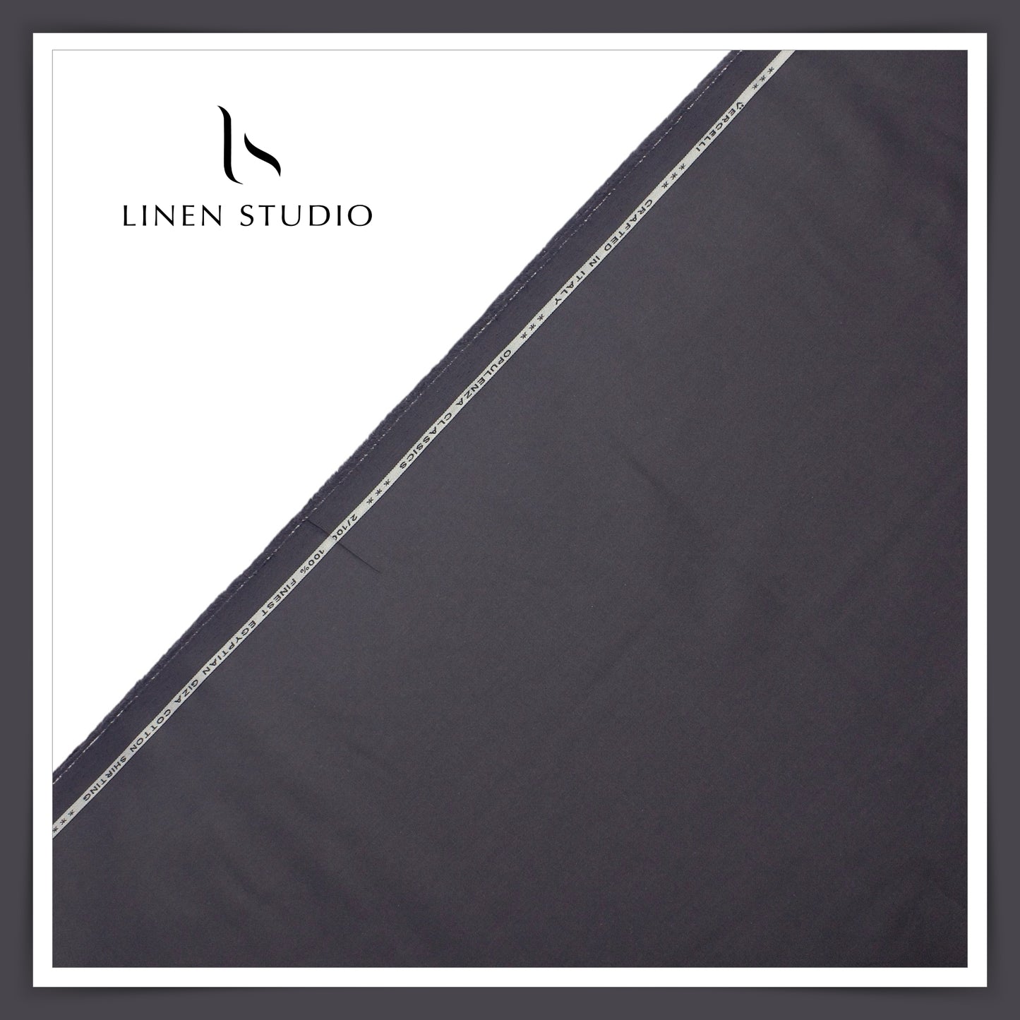 2/100's Finest Supima Cotton by Vercelli - Dark Grey