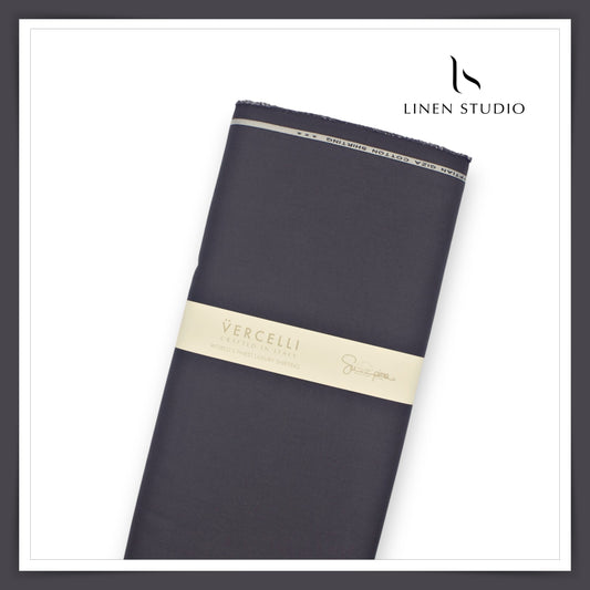 2/100's Finest Supima Cotton by Vercelli - Dark Grey