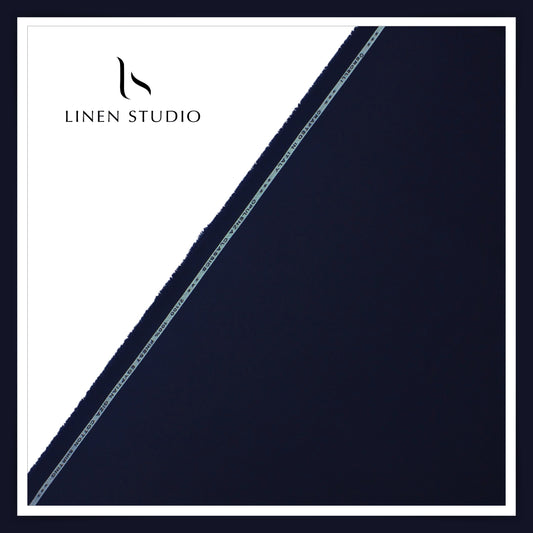 2/100's Finest Supima Cotton by Vercelli - Dark Navy Blue