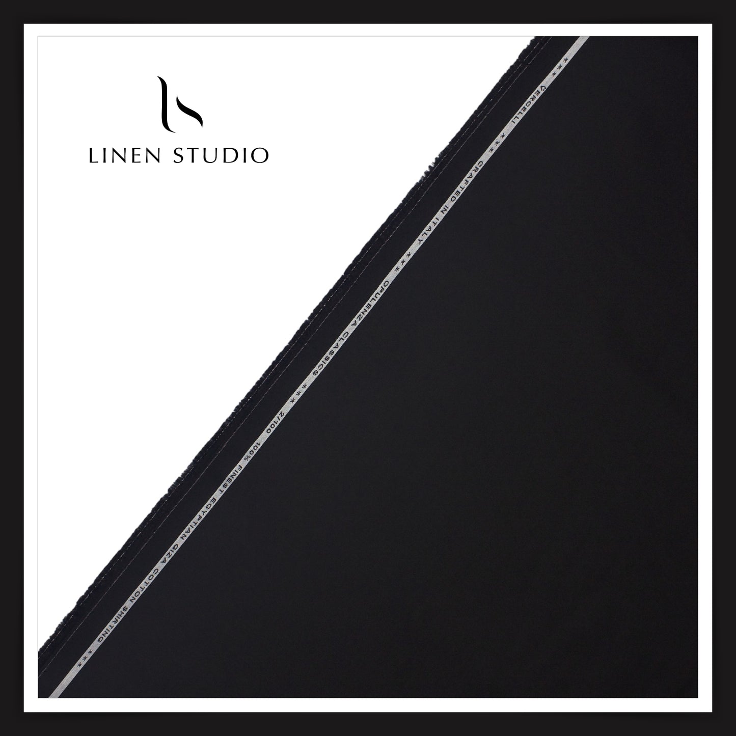 2/100's Finest Supima Cotton by Vercelli - Black