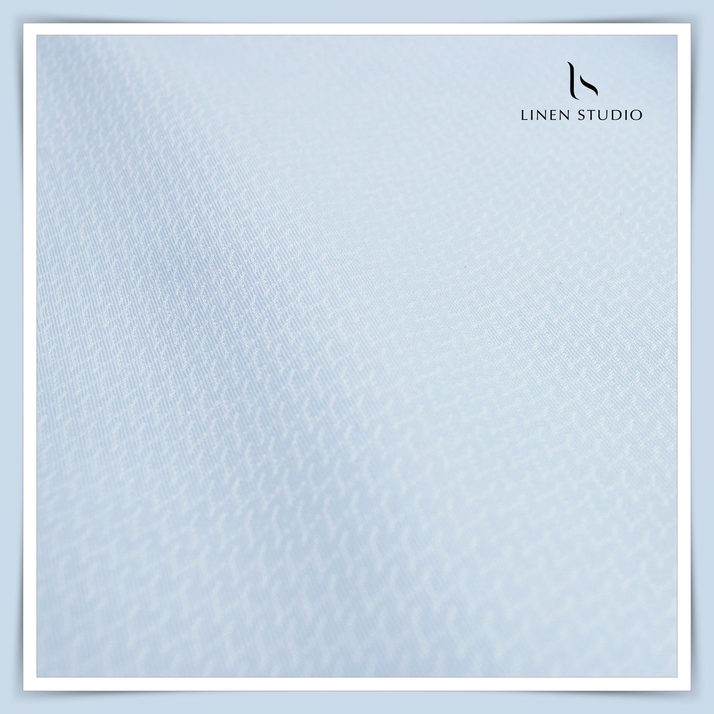 2/100's Finest Supima Cotton by Vercelli - Sky Blue Dobby 2 (zoom in)