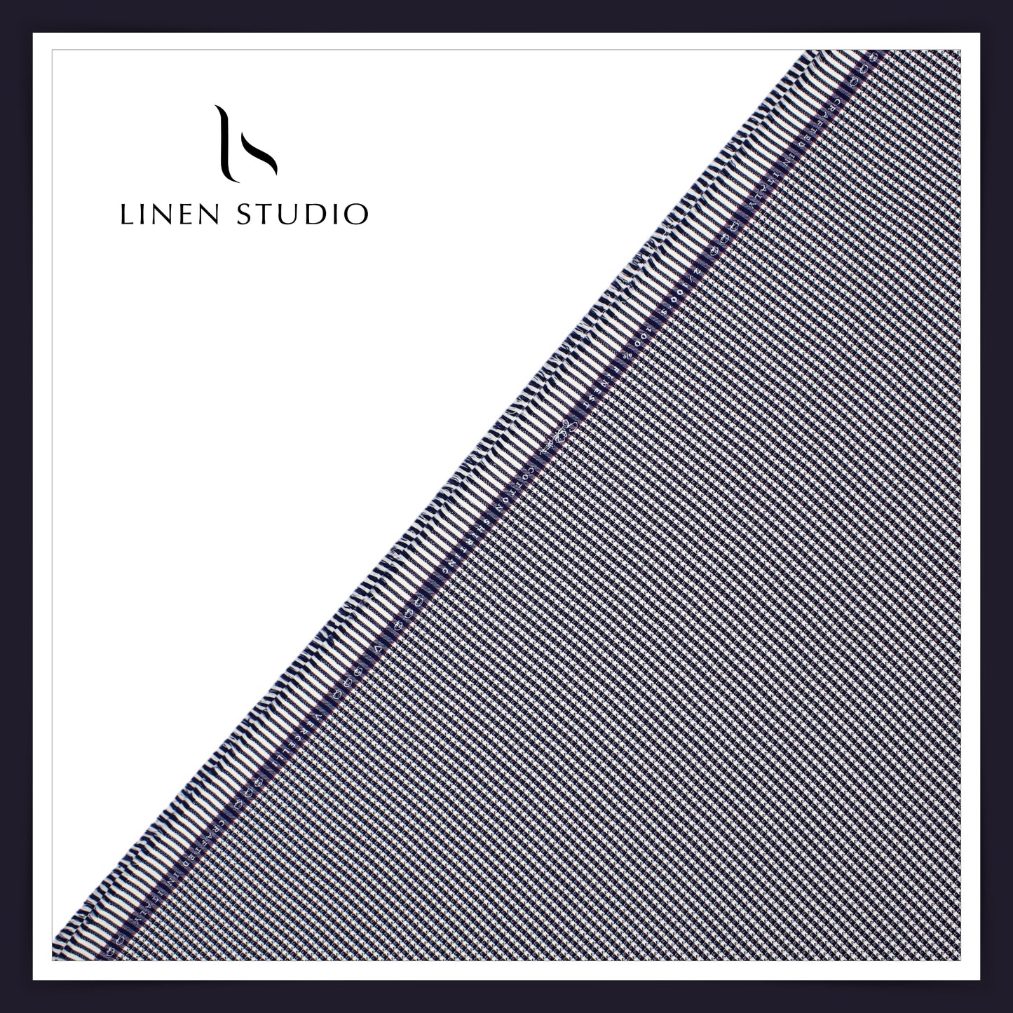 2/100's Finest Supima Cotton by Vercelli - White and Dark Blue Gingham