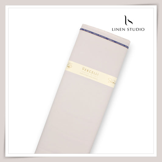 2/120's FINEST Supima Cotton Shirting by Vercelli Italy - Pastel Timberwolf (NEW)