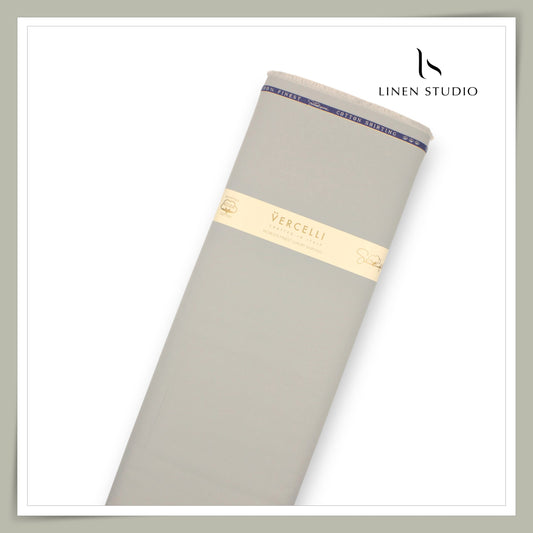 2/120's FINEST Supima Cotton Shirting by Vercelli Italy - Misty Cloud (NEW)