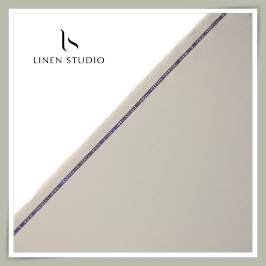 2/120's FINEST Supima Cotton Shirting by Vercelli Italy - Misty Cloud (NEW)