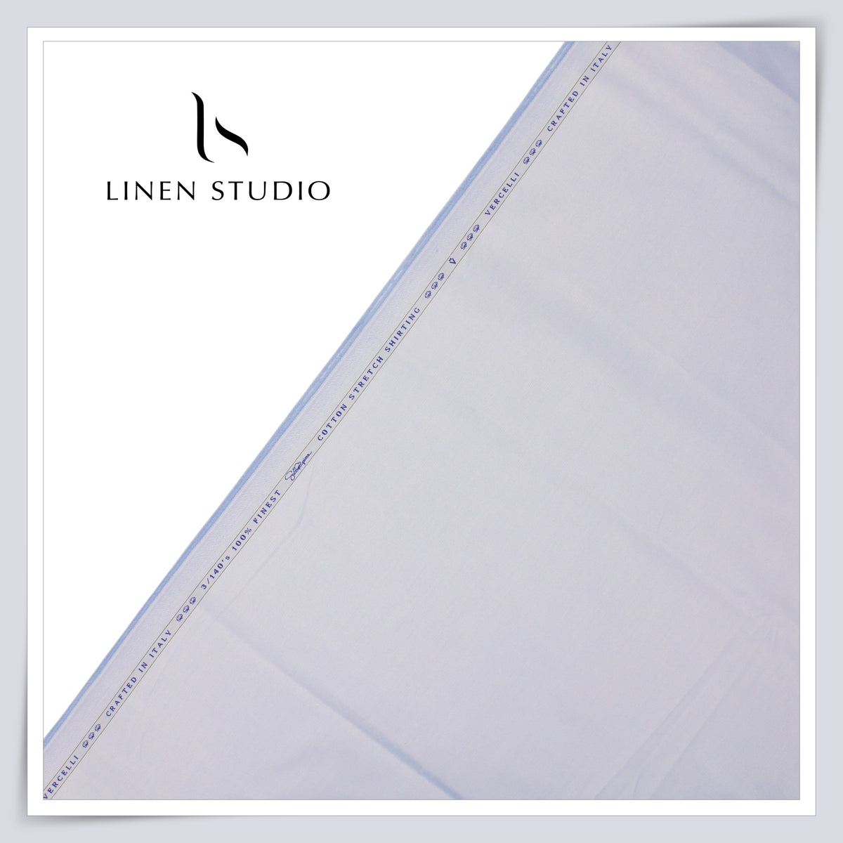 100% Supima Cotton Shirting by Vercelli Italy -  3/140's Pastel Lilac With Stretch (FLAT RATE)