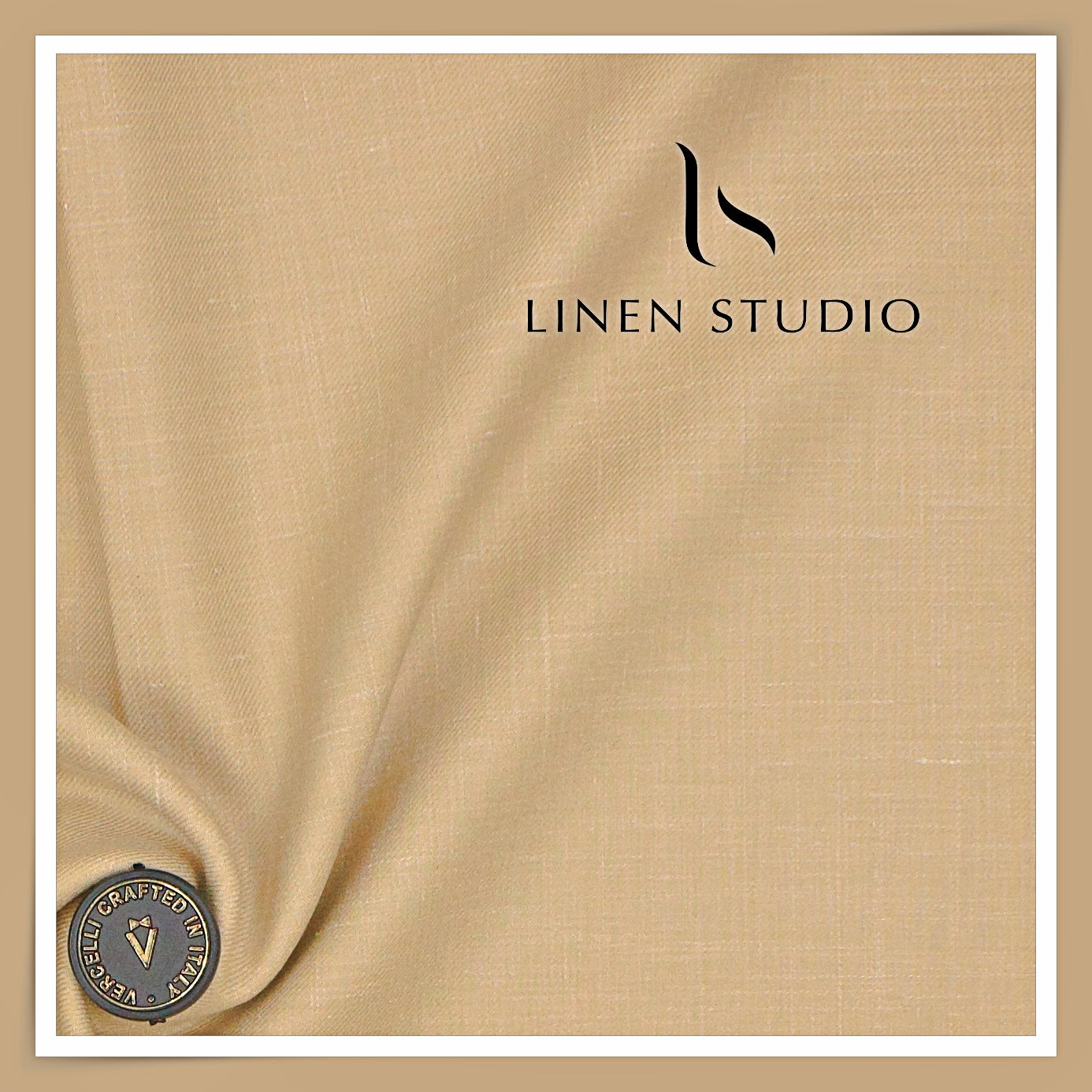 140's Merino Wool / Linen / Silk Suiting by Vercelli Italy - Pine Brown (Last Few Mtrs)