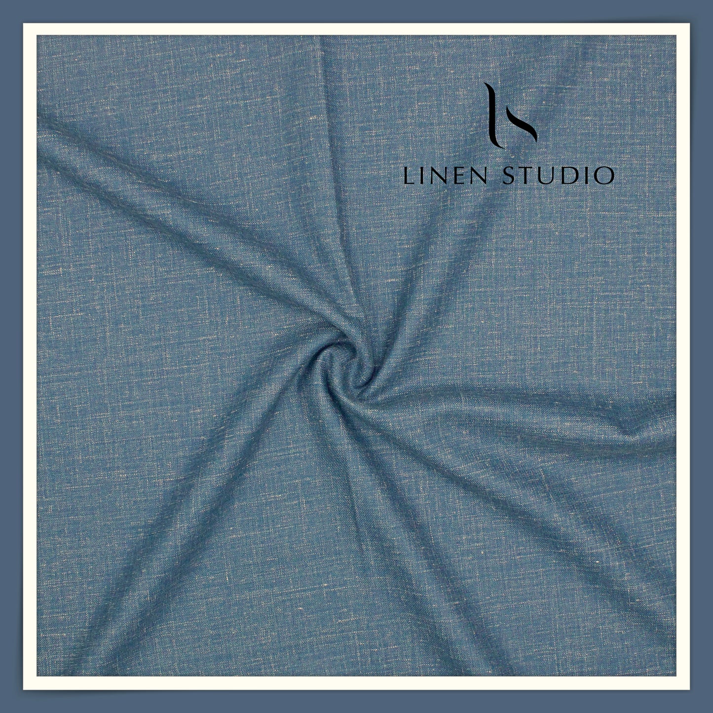 140's Merino Wool / Linen / Silk Suiting by Vercelli Italy - Sexy Blue (NEW) (Zoom In)