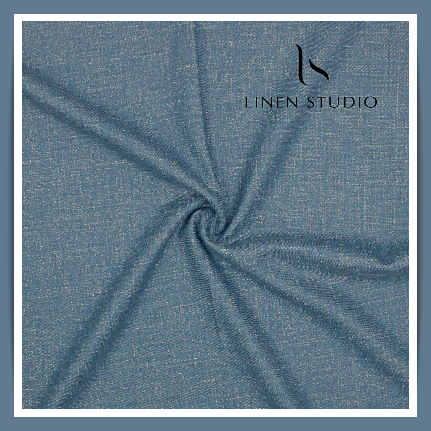 140's Merino Wool / Linen / Silk Suiting by Vercelli Italy - Sexy Blue (NEW) (Zoom In)
