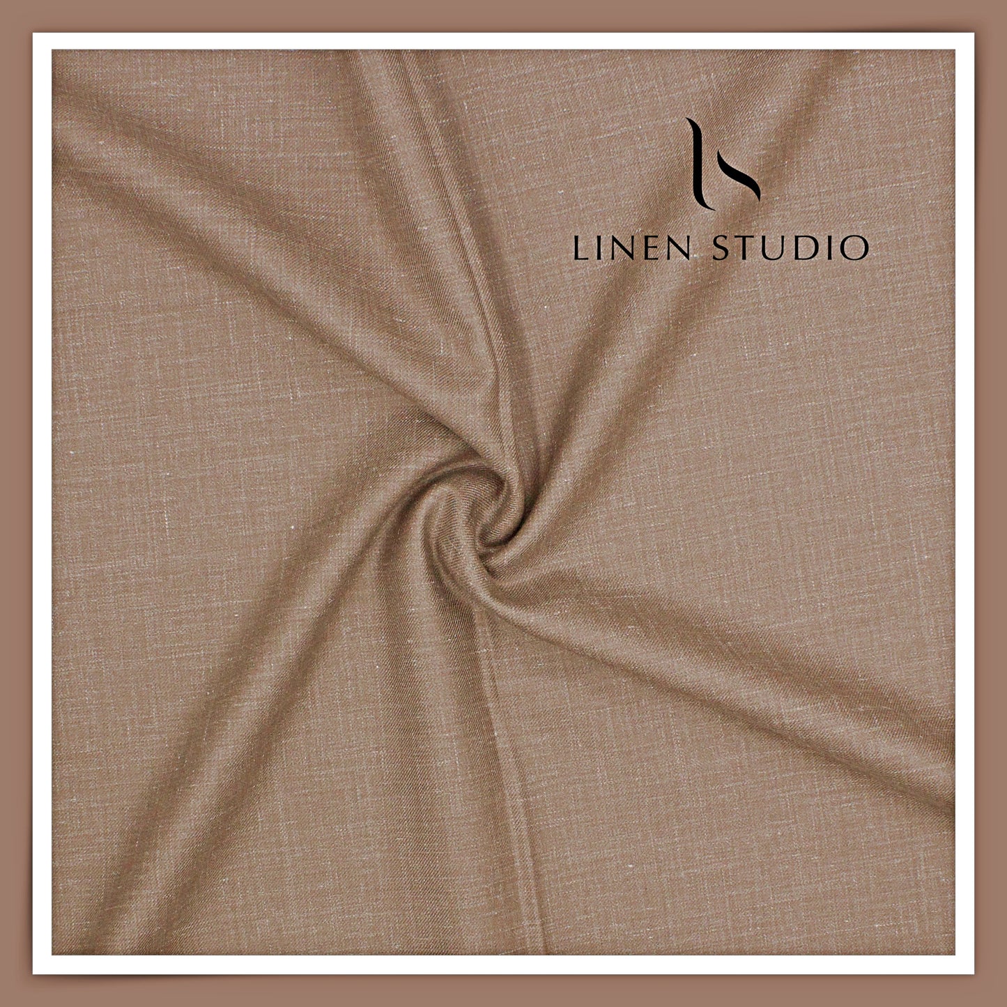 140's Merino Wool / Linen / Silk Suiting by Vercelli Italy - French Beaver Brown (NEW)