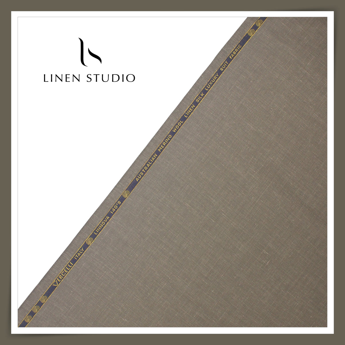 Vercelli Italy 140's Wool Linen Silk Luxury Suiting - 201/9 Slub Textured (NEW)