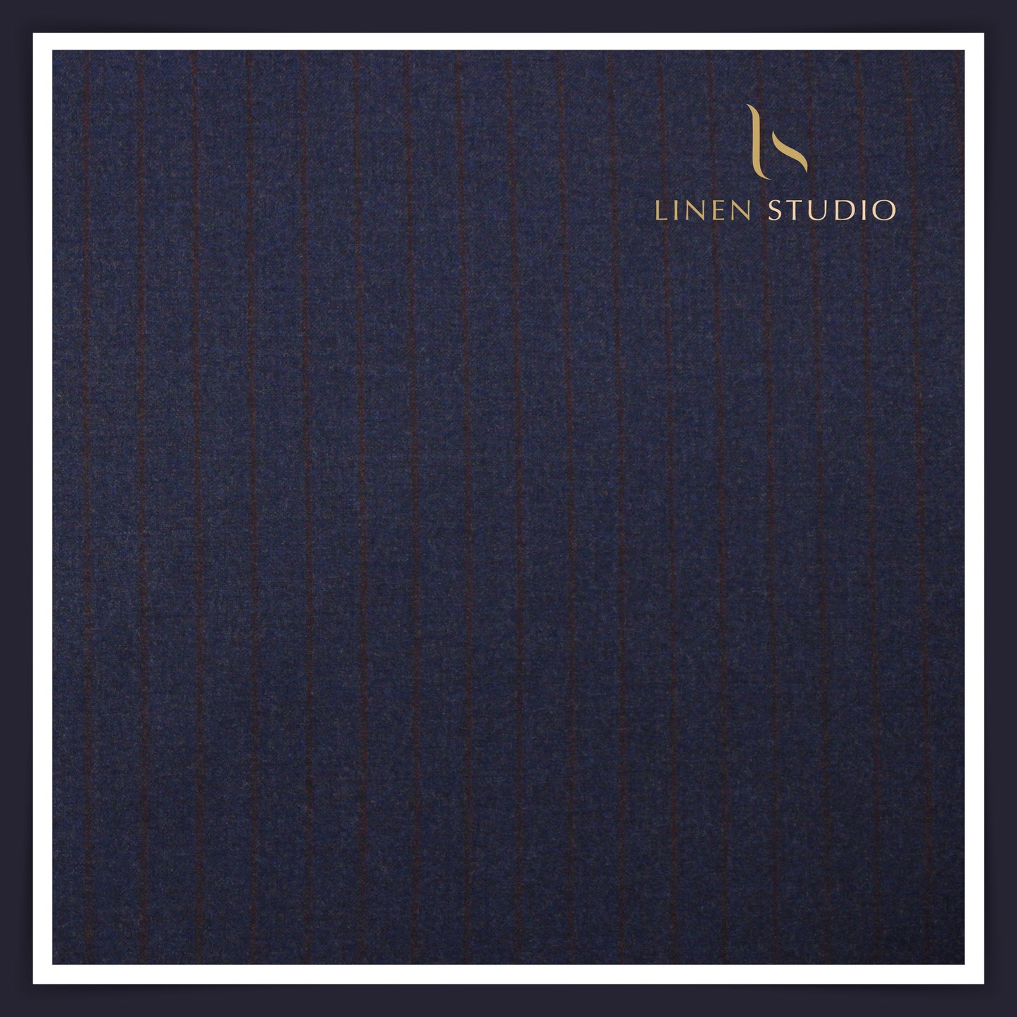 100% Australian Merino Wool by Vercelli - Milled Royal Blue Stripes (NEW)
