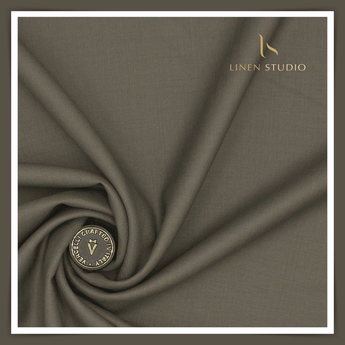 Super 150's Australian Merino Wool by Vercelli - Cement Grey - Linen Studio