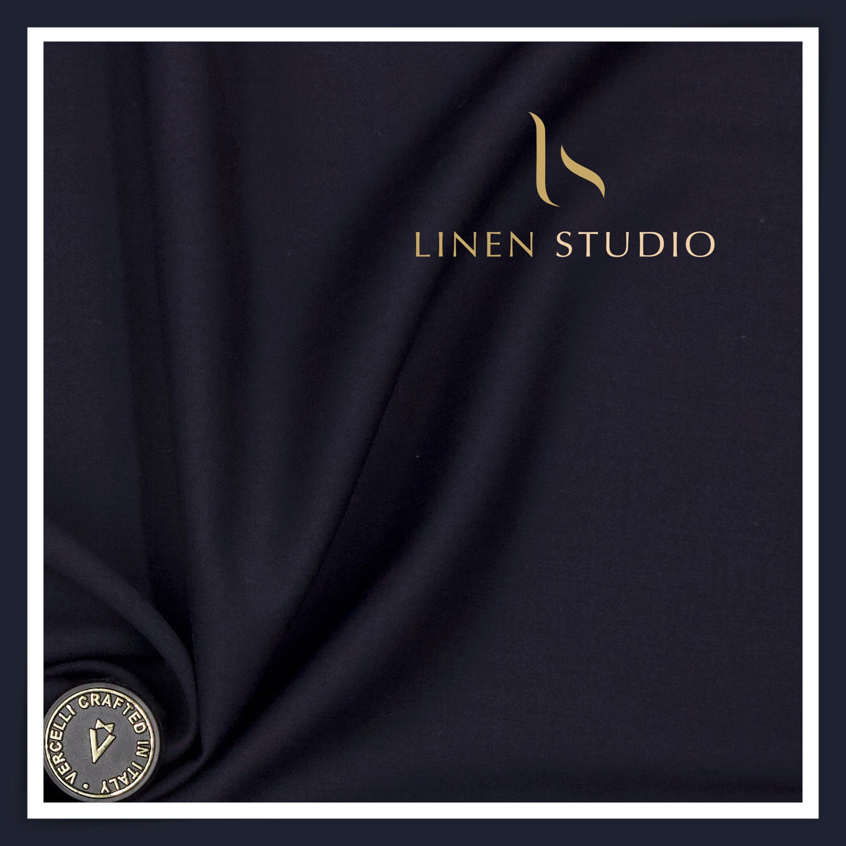 Super 180's Australian Merino Wool Suiting by Vercelli Italy – Japan Mid Night Blue (Highest Count) (NEW)
