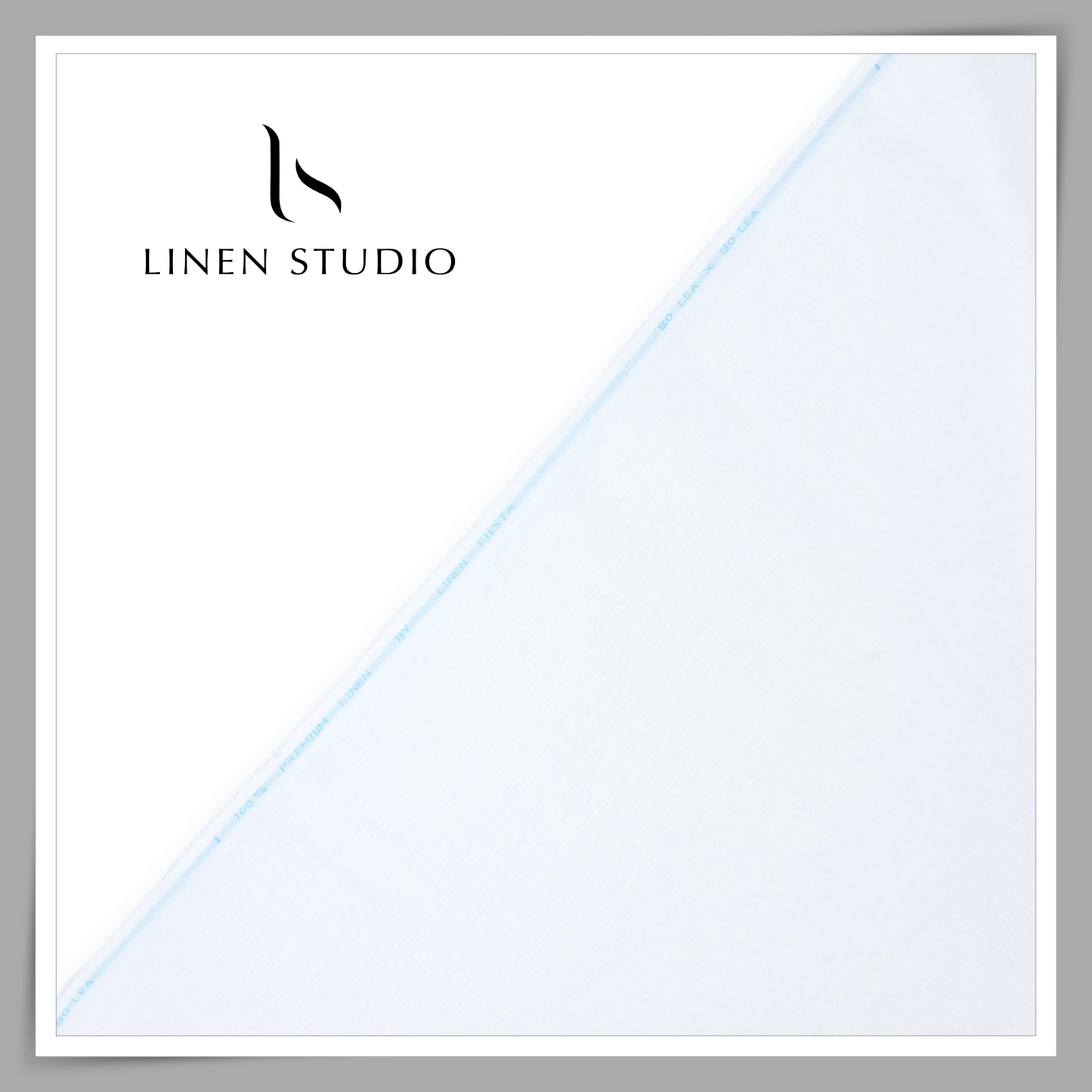80 Lea x 80 Lea Premium Linen Plain Shirting by Linen Fiesta - Bright White (NEW) (Limited Stock)