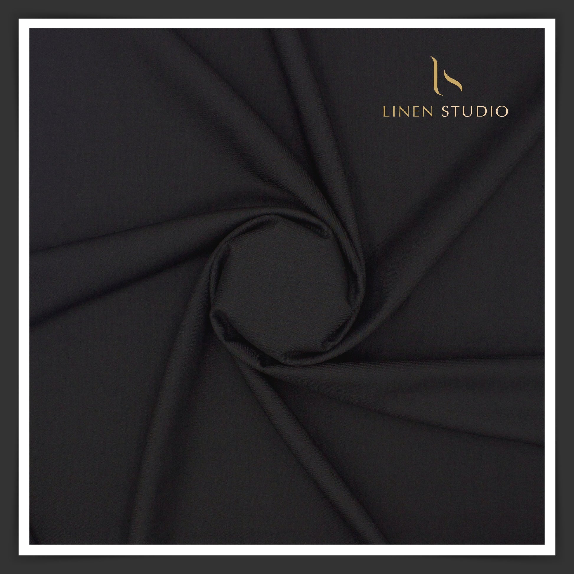 120's Cashmere Wool by Vitto Rossi Italy - Dark Grey - Linen Studio