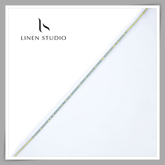 Burgoyne Pure Linen 70 Lea Twill Shirting - Super White (NEW)