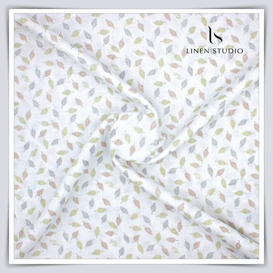 60 Lea Digital Printed Linen Shirting by Linen Fiesta - Patram (NEW)