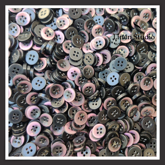 Round Rim 4 Hole Gradient Shirt Buttons - XP01ALR SG002 18L