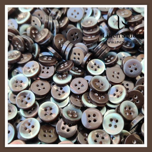 Round Rim 4 Hole Gradient Shirt Buttons - XP01ALR SG007 18L