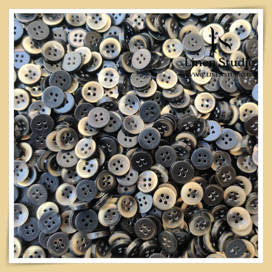 Round Rim 4 Hole Gradient Shirt Buttons - XP01ALR SG008 16L