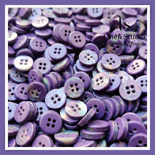 Round Rim 4 Hole Designers Choice Shirt Buttons - XP14 SG011 16L