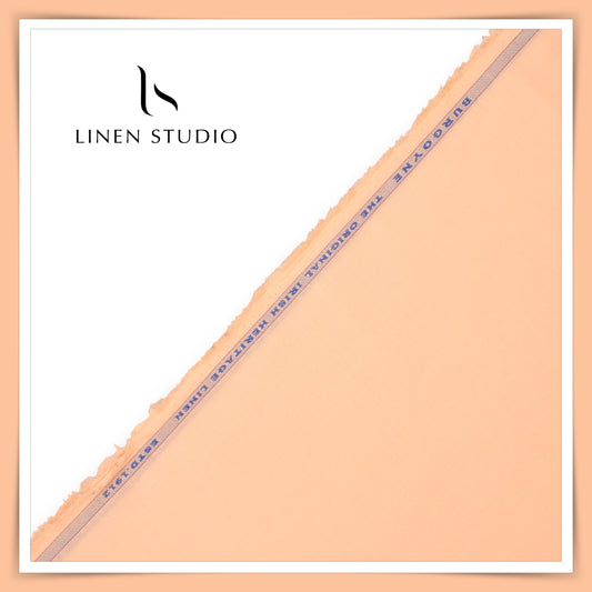 Burgoyne Linen Cotton Shirting (Deep Peach) - 50% SALE (NEW)