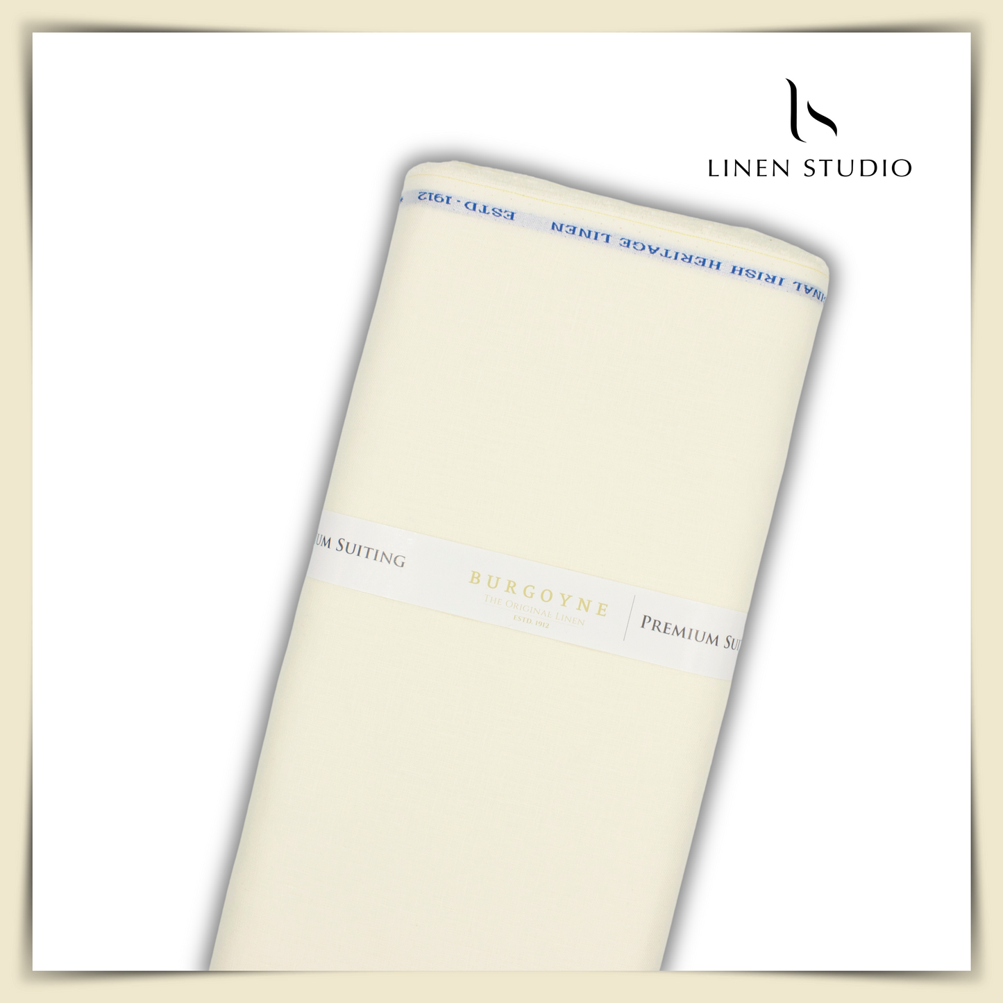 Burgoyne Single Tone Premium Suiting - Lemon Cream - Linen Studio