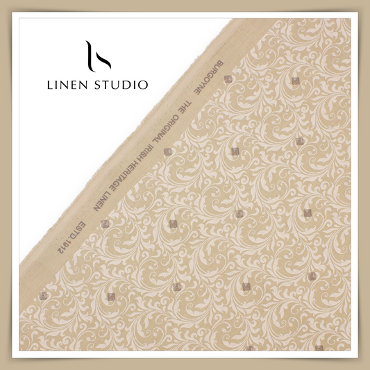 Burgoyne Pure Linen Digital Print - Coral Reef (30% SALE)