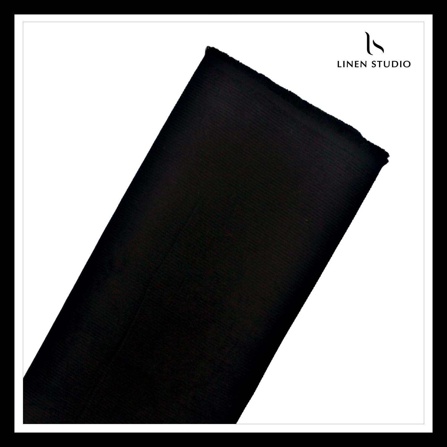 Corduroy Suiting Pure Cotton - Black - Linen Studio