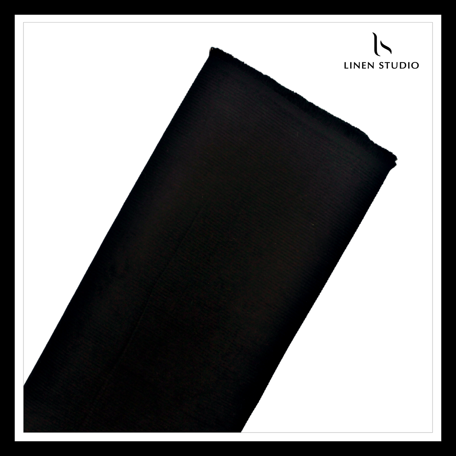 Corduroy Suiting Pure Cotton - Black - Linen Studio