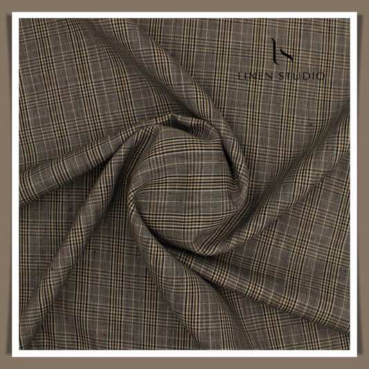 Raymonds Wool Linen Suiting Checks - 01