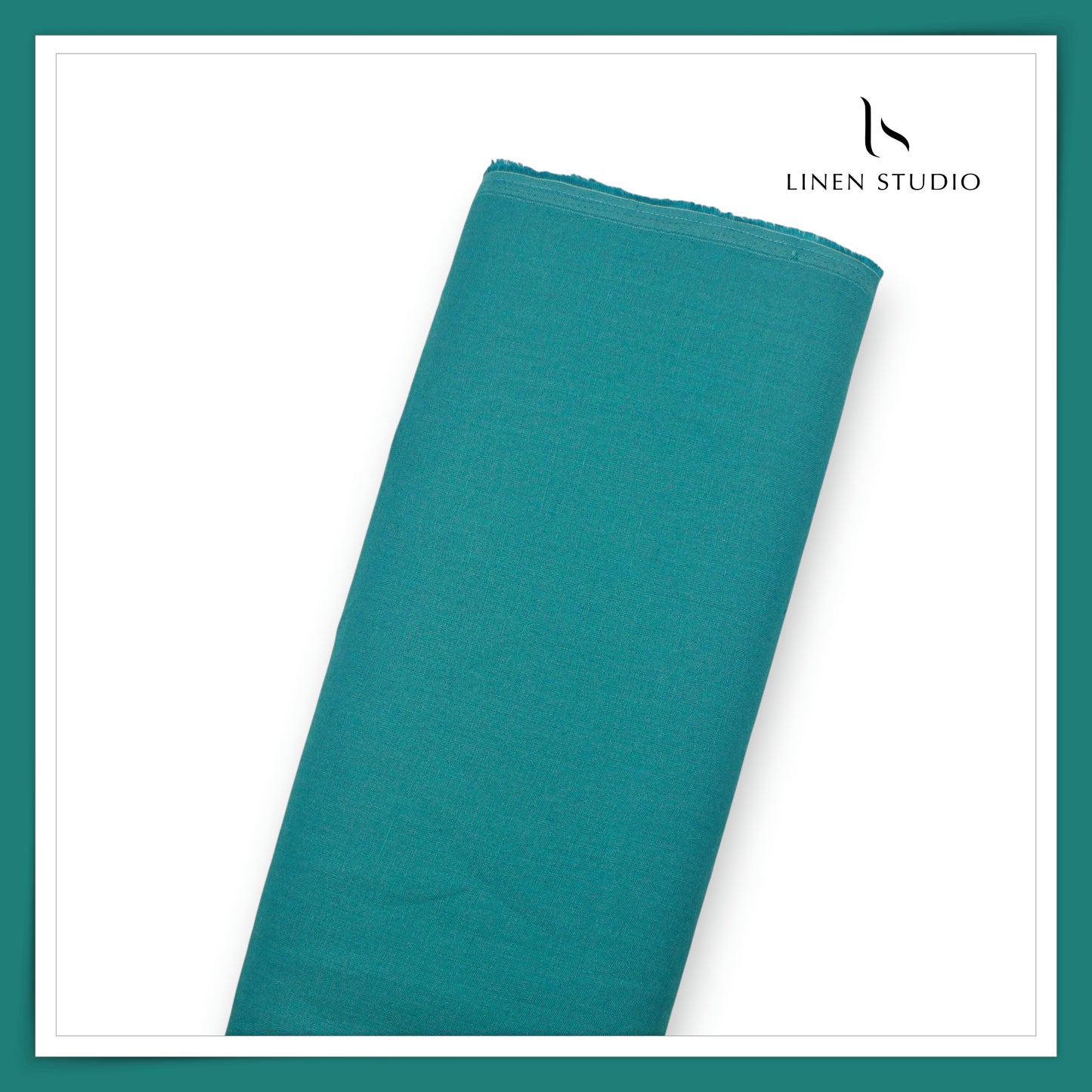 Linen Club 60 Lea Pure Linen Shirting W/O SEL - Deep Aqua (45% SALE) (NEW)