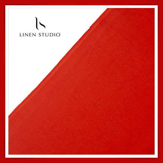 Linen Club 60 Lea Shirting W/O SEL - Cherry Red (50% SALE)