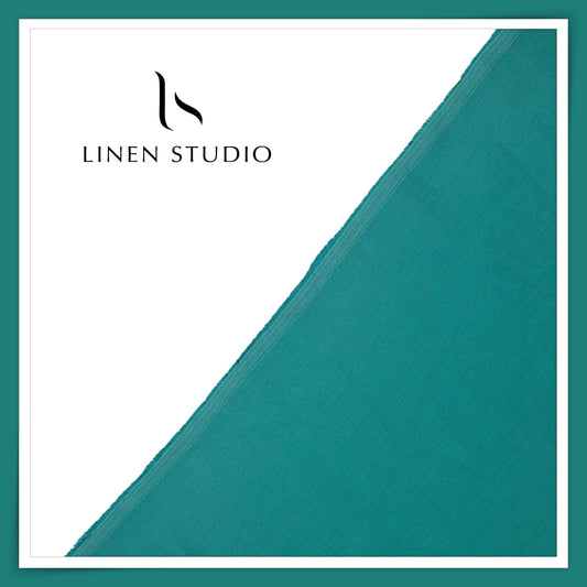 Linen Club 60 Lea Pure Linen Shirting W/O SEL - Deep Aqua (45% SALE) (NEW)