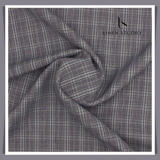 Raymonds Wool Linen Suiting Checks - 02