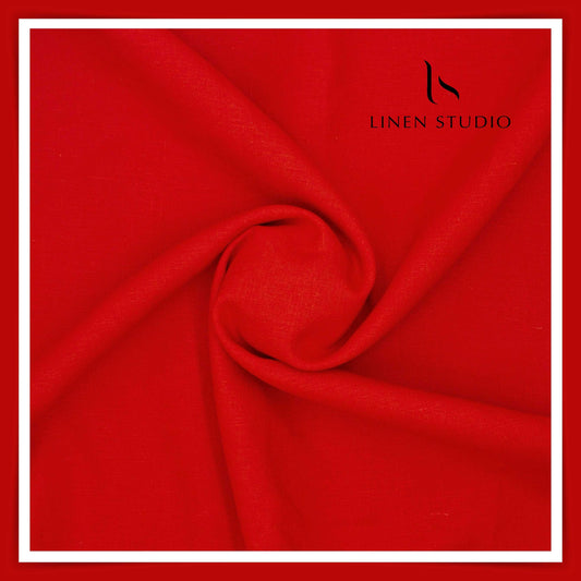Linen Club 60 Lea Shirting W/O SEL - Cherry Red (50% SALE)