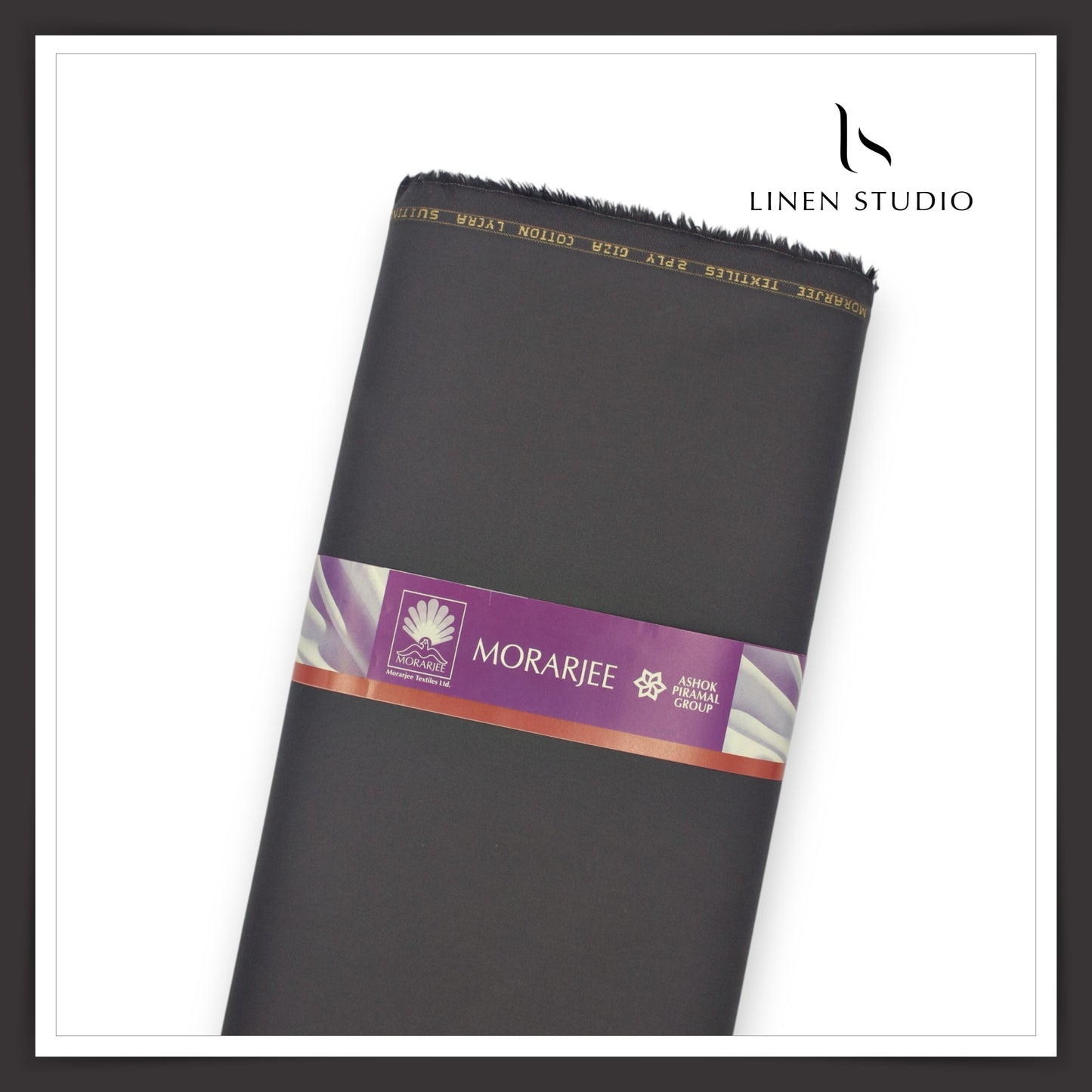 Morarjee 2 Ply Giza Cotton Suiting with Lycra - Baracca Grey
