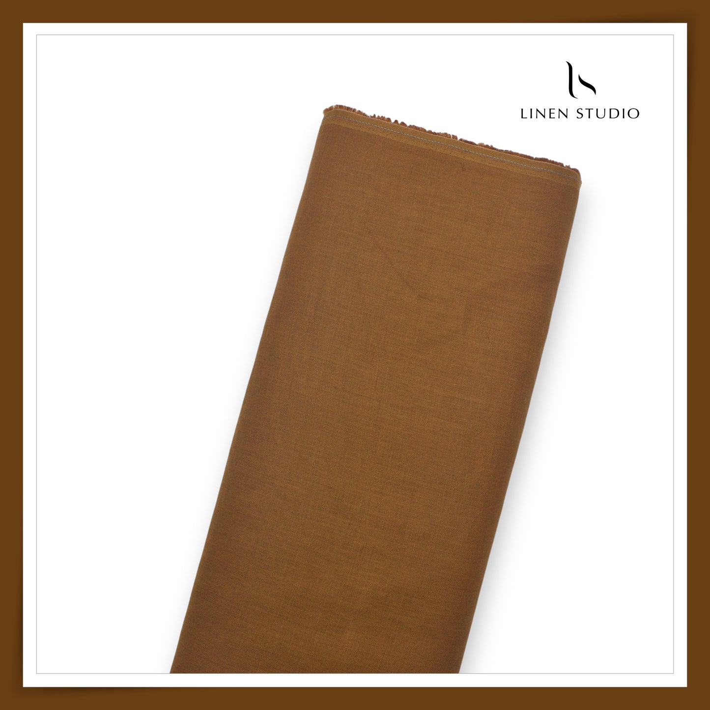 Linen Club 60 Lea Pure Linen Shirting W/O SEL - Raw Umber (45% SALE) (NEW)