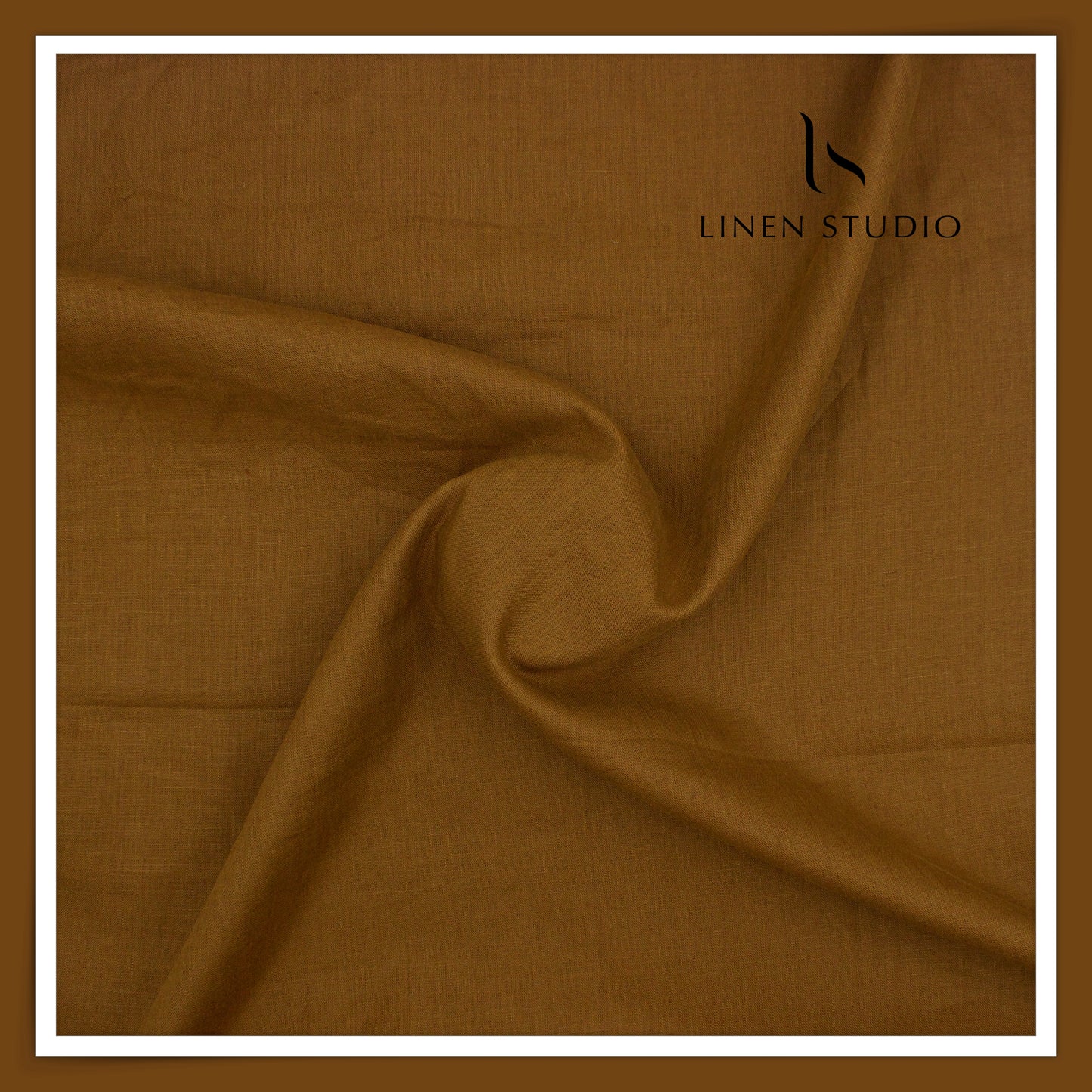 Linen Club 60 Lea Pure Linen Shirting W/O SEL - Raw Umber (45% SALE) (NEW)