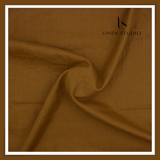 Linen Club 60 Lea Pure Linen Shirting W/O SEL - Raw Umber (45% SALE) (NEW)