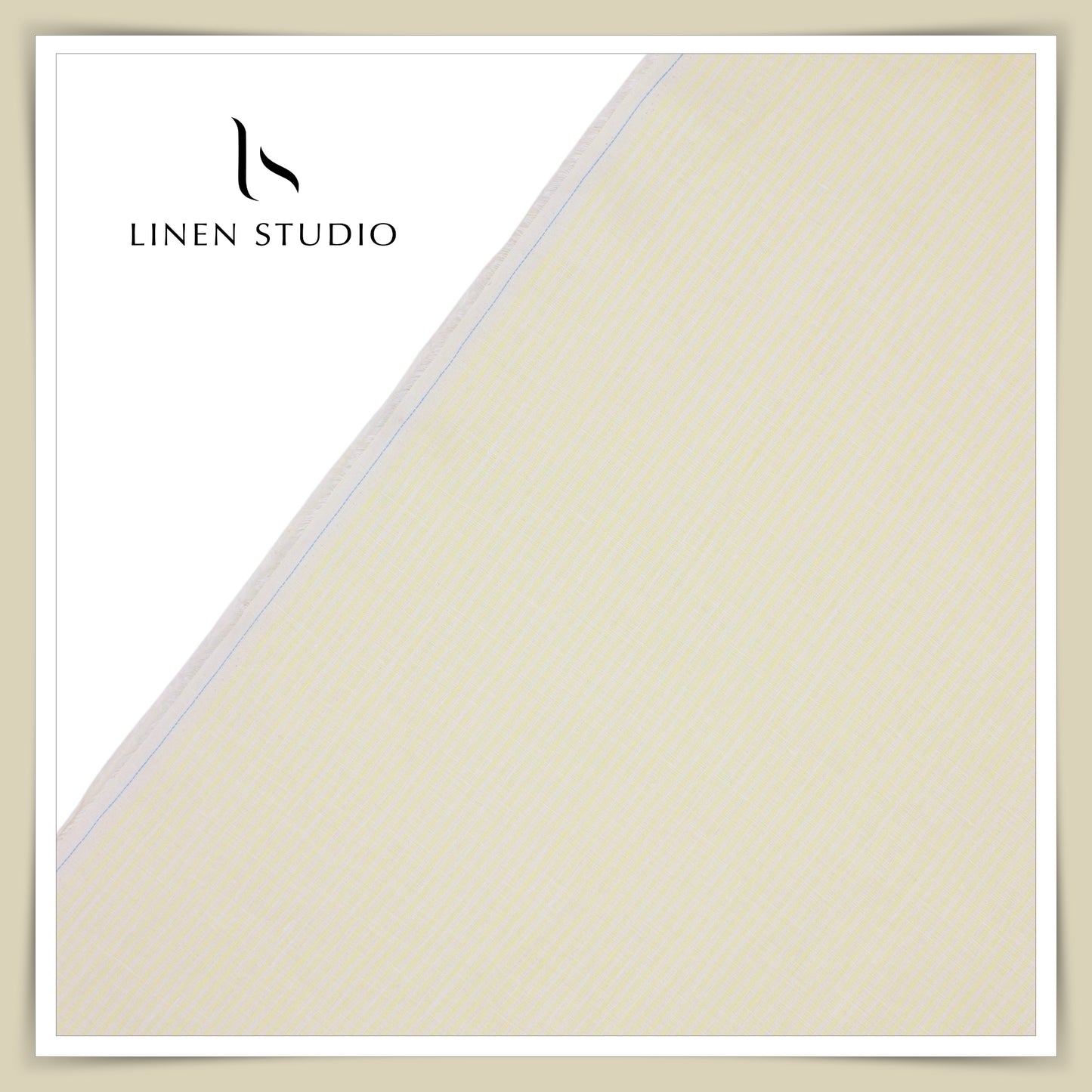 Linen Club 60 Lea Shirting W/O SEL - Yellow Stripes (50% SALE)
