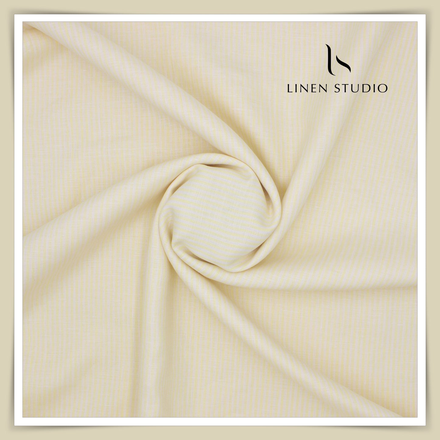 Linen Club 60 Lea Shirting W/O SEL - Yellow Stripes (50% SALE)