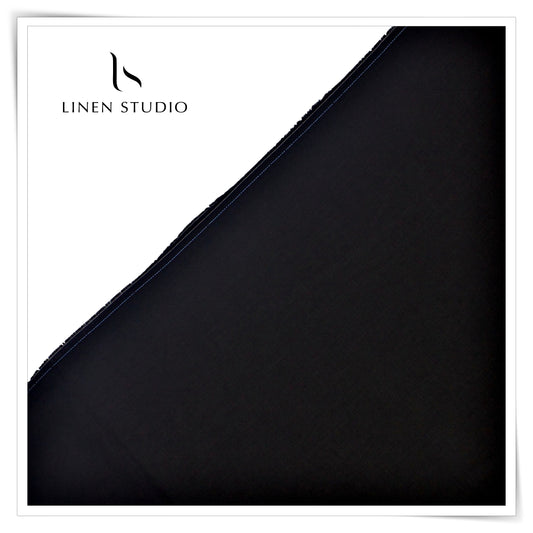 Linen Club 60 Lea Shirting W/O SEL - Jet Black (50% SALE)