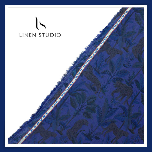 100% Pure Linen Digitally Printed by LINEN STUDIO - Bagheera (NEW) (ZOOM IN)