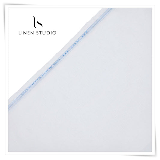 60 Lea Pure European Linen Shirting - Bright White (30% SALE) (NEW) (Limited Stock)