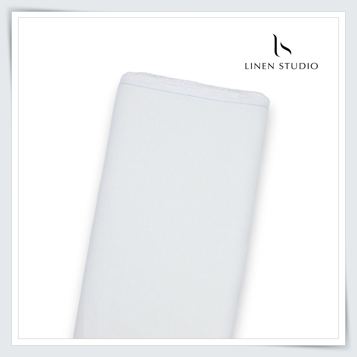 Linen Club 40 Lea Pure Linen Twill Suiting W/O SEL - Bright White (30% SALE) (NEW) (Limited Stock)